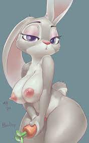 bluedrg19 disney female furry judy hopps large breasts nipples  nude solo zootopia 