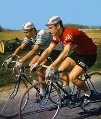 Linde ontfutselt erik van looy primeur over slimste mens. Rik Van Looy Avec Jacques Anquetil 1966 Bicycle Vintage Cycles Bike Training