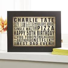 Help him celebrate this big birthday moment with a tie that exudes class and elegance. 50th Birthday Gifts For Men Personalised Wall Art Pictures
