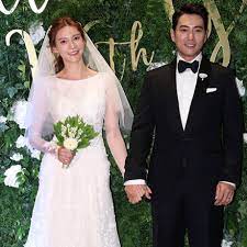 You can find laconic modern dresses with thin straps and full skirts, or romantic illusion bodice and sleeve ones for a. 11 Korean Celebrity Brides Who Ll Inspire Your Big Day Look Her World Singapore