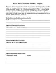 The Truman Decision The Interactive Online Debate Over The Atomic Bomb Use With Argumentative Online Middle School School House Rock Argumentative Writing