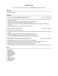 Journeyman Carpenter Resume Examples And Tips Zippia