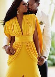 Black And Yellow Outfits For Couples Love This Bright Yellow Dress Classy Fashion Black Love Black Couples Beautiful Couple