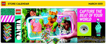 One free item per customer. The March 2021 Lego Store Calendar Puts Vidiyo On Center Stage
