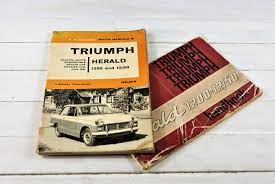 Triumph Herald 1200 And 12 50 Owners Handbook And Motor Etsy Manual Car Triumph Herald