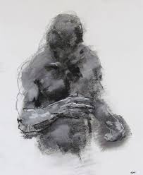 Expressive Male Figure Drawing 14 X17 Fine Art Etsy Life Drawing Male Figure Drawing Figure Drawing