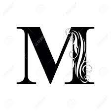 It needs more decoration, unique decoration. Letter M Black Letters Flower Beautiful Capital Alphabet Royalty Free Cliparts Vectors And Stock Illustration Image 149942946