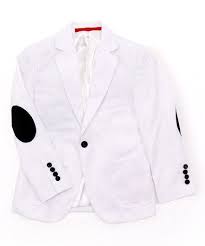 Black And White Coat For Boys White Black Button Elbow Patch Blazer Toddler Boys Zulily Blazers Ninos