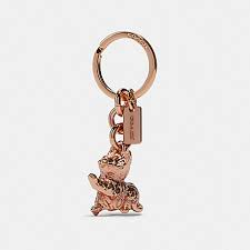 Coach mini rowan satchel dandelion charm 1715 keychain fob micro handbag bag new. Coach F78368 Cat Key Chain Rs Rosegold Coach Accessories