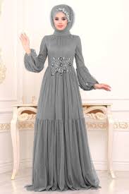 Tesetturlu Abiye Elbise Tesetturlu Abiye Elbise Balon Kollu Gri Tesettur Abiye Elbise 38940gr Modest Evening Dress Hijab Evening Dress Dresses