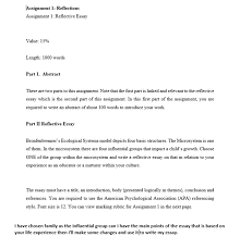 Since writing a reflective essay supposes you will write about a personal experience, you can choose whatever event you like. Assignment 1 Reflections Assignment 1 Reflective Chegg Com