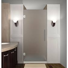 Suitable for any glass door or panel, fixed, hinged, sliding or. Aston Cascadia 34 In X 72 In Completely Frameless Hinged Shower Door With Frosted Glass In Stainless Steel Sdr995f Ss 34 10 The Home Depot