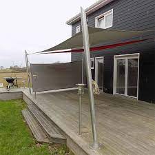 Quel mat utiliser pour une voile d'ombrage ? Mat Pour Voile D Ombrage En Inox Brosse Finition Biseautee Sur Platine Soudee Tendance Marine