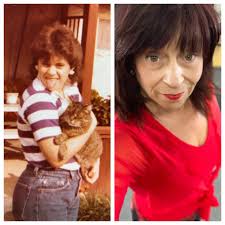 Then and now photos of author