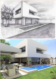 Modern House Design Sketch Modern House Design Sketch Moderne Hausdesigns In 2020 House Arch Design Architecture Concept Drawings Architecture Design Sketch