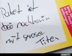 Paket Ist Die Nachbarin Mit Grose Titen Paket Lustig Witzig