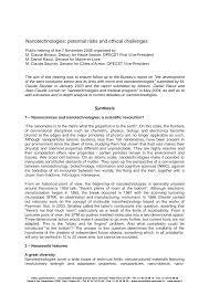 Nanotechnologies: potential risks and ethical challenges