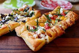 Puffed Pastry Pizza Recipe Puff Pastry Pizza Cooking Food Network Recipes