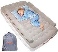 Amazon Com Karecaddy Toddler Air Mattress With Built In Electric Pump Kids Air Mattress With Sides Rail Toddler Travel Bed Portable Toddler Bed Toddler Bed