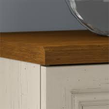 Warm antique white finish complements wood grain laminate surfaces. Fairview 2 Drawer Lateral File Cabinet In Antique White Engineered Wood Wc53281 03