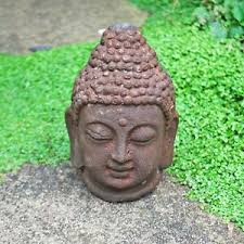 Deslízate entre la decoración colgante de casa: Cabeza De Buda Rustico Accesorio De Decoracion De Jardin O Casa Ornamento Ebay