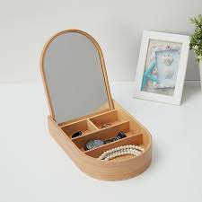 Dragan Jewellery Box Bamboo Mirror Glass 25x17x5 Cm Ikea Glass Mirror Wash Basin Accessories Bamboo Mirror