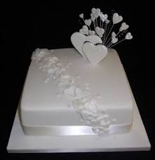 Simple 1 Tier Square Wedding Cakes Simple Wedding Cake Wedding Cake Images Tiered Wedding Cake