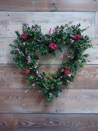 Experience the beauty of real boxwood with little care. Love Is In The Air Boxwood Heart Wreath Bonnie Harms Designs
