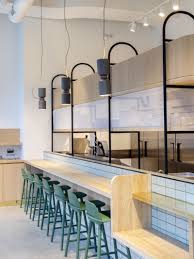 Evoke Uses Natural And Handmade Finishes Throughout Interior Of Vegetarian Restaurant In Vancouver Restaurant Decor Bar Design Restaurant Cafeteria Design