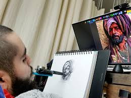 Drawing with my non dominant hand. Just to challenge myself more I did this  without taking my pen off the paper while drawing. :) #cv30ddc2020