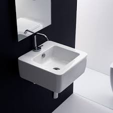 Ws Bath Collections Kerasan Ceramic Square Vessel Bathroom Sink With Overflow Wall Mounted Bathroom Sinks Contemporary Bathroom Sinks Sink