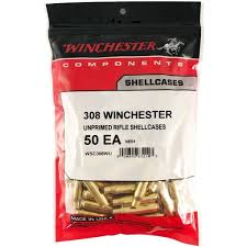 Winchester Brass 308 Winchester Unprimed Bag of 50 - Graf & Sons