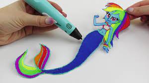 With over a thousand simple drawing lessons for you and your kids to follow along with. My Little Pony How To Draw Rainbow Dash Mermaid Equestria Girl With 3d Pen Youtube