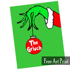 The Grinch Free Art Printable For Christmas Printables 4 Mom Printable Christmas Decorations Grinch Christmas Party Christmas Gift Tags Free
