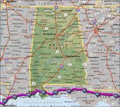 Map Of Florida Alabama Line I-10 Alabama Map