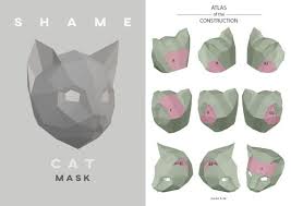 Make Cat Mask Diy Animal Head Instant Pdf Download Paper Etsy Cat Mask Diy Cat Mask Paper Mask