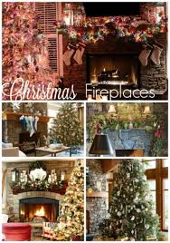 Stone Fireplaces Decorated For Christmas All Things Heart And Home Christmas Fireplace Decor Fireplace Stone Decor