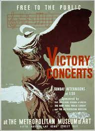 Victory Concerts At The Metropolitan Museum Of Art Vintage Theater Poster Vintage Art Prints Retro Art Prints Wpa Posters