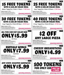 Best 2020 Chuck E Cheese Coupons Free Tokens Tickets Pizza Coupons Chuck E Cheese Free Printable Coupons