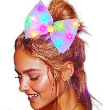 Amazon.com : JEAIRTS Light Up Bow Headband Glow Flower Headpiece Led Daisy  Hair Accessories for Women : Beauty & Personal Care