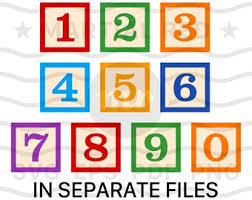 numbers 1 10 clipart etsy