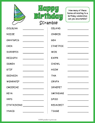 Hicggann adp changing pad 6. Birthday Party Word Scramble Puzzle