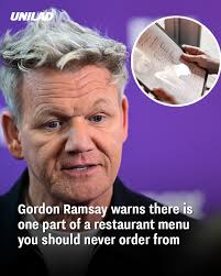 He has three golden rules for eating in a restaurant 😲