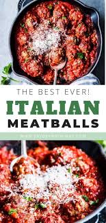 Easy Italian Meatballs Are Juicy Homemade Beef Meatballs Baked In A Simple Tomato Sauce You W Easy Italian Meatballs Minced Beef Recipes Meatball Recipes Easy