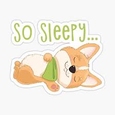 Unlike their human counterparts, pups can sleep anywhere, any place, any time. Cute Sleeping Cartoon Corgi Puppy So Sleepy Funny Cartoon Dog For Kids And Babies Sticker By Iamcorgeous Redbubble
