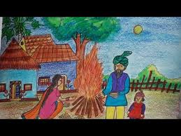 How To Draw Scenery Of Lohri Youtube This is an easy step by step drawing lesson that i am sure you won't have a hard time following along with. how to draw scenery of lohri
