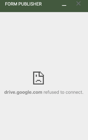 In addition to a web interface, google drive offers apps with offline capabilities for windows and macos computers, and android and ios smartphones and tablets. Error Google Drive Refused To Connect Documentation Form Publisher Support