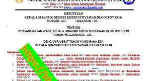Download file dalam format.docx microsoft. Contoh Sk Wakil Kepala Sekolah Sma Smk Terbaru Kherysuryawan Id