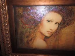 Csaba Markus 'JEWEL OF TROY' Embellished Serigraph Signed & numbered Framed 