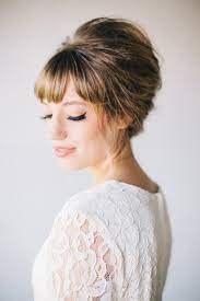 The upside to this hot medium length hairstyle with bangs is that it gets very easier to style it up. 40 Beautiful Brides With Bangs
